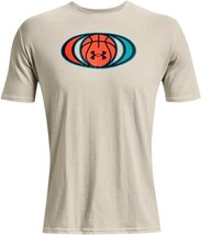 Under Armour T Shirt Mens Large UA Short Sleeve Cotton Basketball Graphi... - $21.65