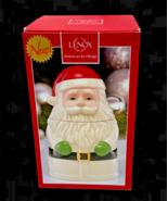 Lenox American by Design Treat Jar Ceramic Santa Pére Noel 7&quot; Christmas - €20,62 EUR