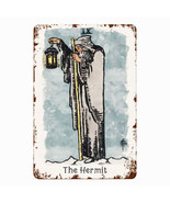 Tin Sign Of The Hermit Tarot Card • Major Arcana Waite Vintage Metal Print - $51.31 CAD