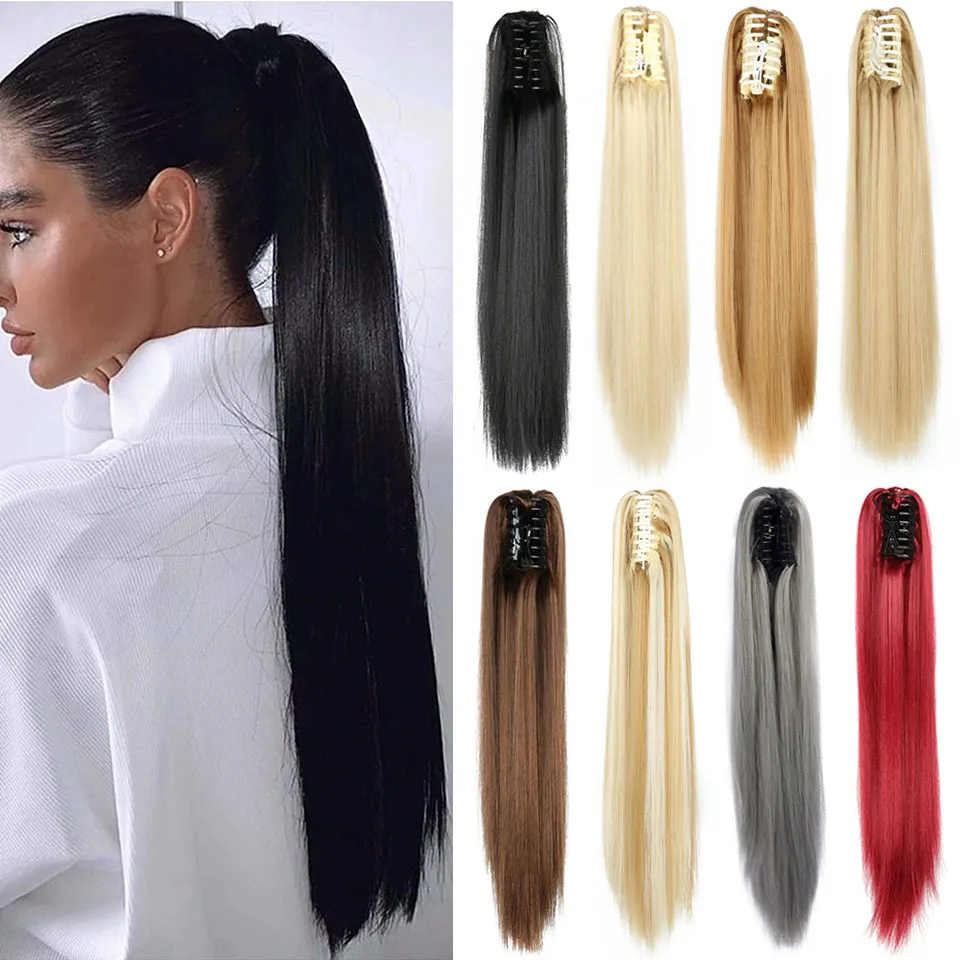 B clip in syntheitc ponytail hair extension ponytail extension hair hairpiece for women thumb200
