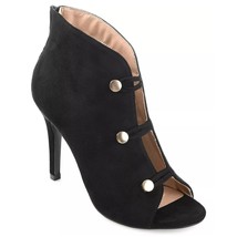 Journee Collection Women Stiletto Ankle Booties Brecklin Size US 6.5 Black - £22.75 GBP