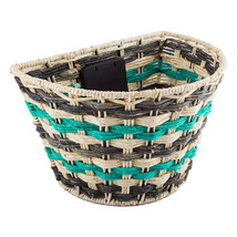 Sunlite Rope Weave QR Bicycle Basket-Teal-14.5 x 10.25 x 9&quot; - $37.99