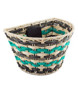 Sunlite Rope Weave QR Bicycle Basket-Teal-14.5 x 10.25 x 9&quot; - £30.36 GBP