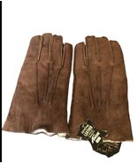 AVON Brown Leather Gloves NWT Size L Hong Kong Vintage Warm - $27.93 CAD
