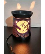 Fright Night Halloween Scentsy Wax Warmer Nightlight Spooky Tree Bat moo... - $47.90 CAD