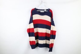 Vtg 90s American Eagle Outfitters Mens Large Striped Color Block Knit Sweater - £42.53 GBP
