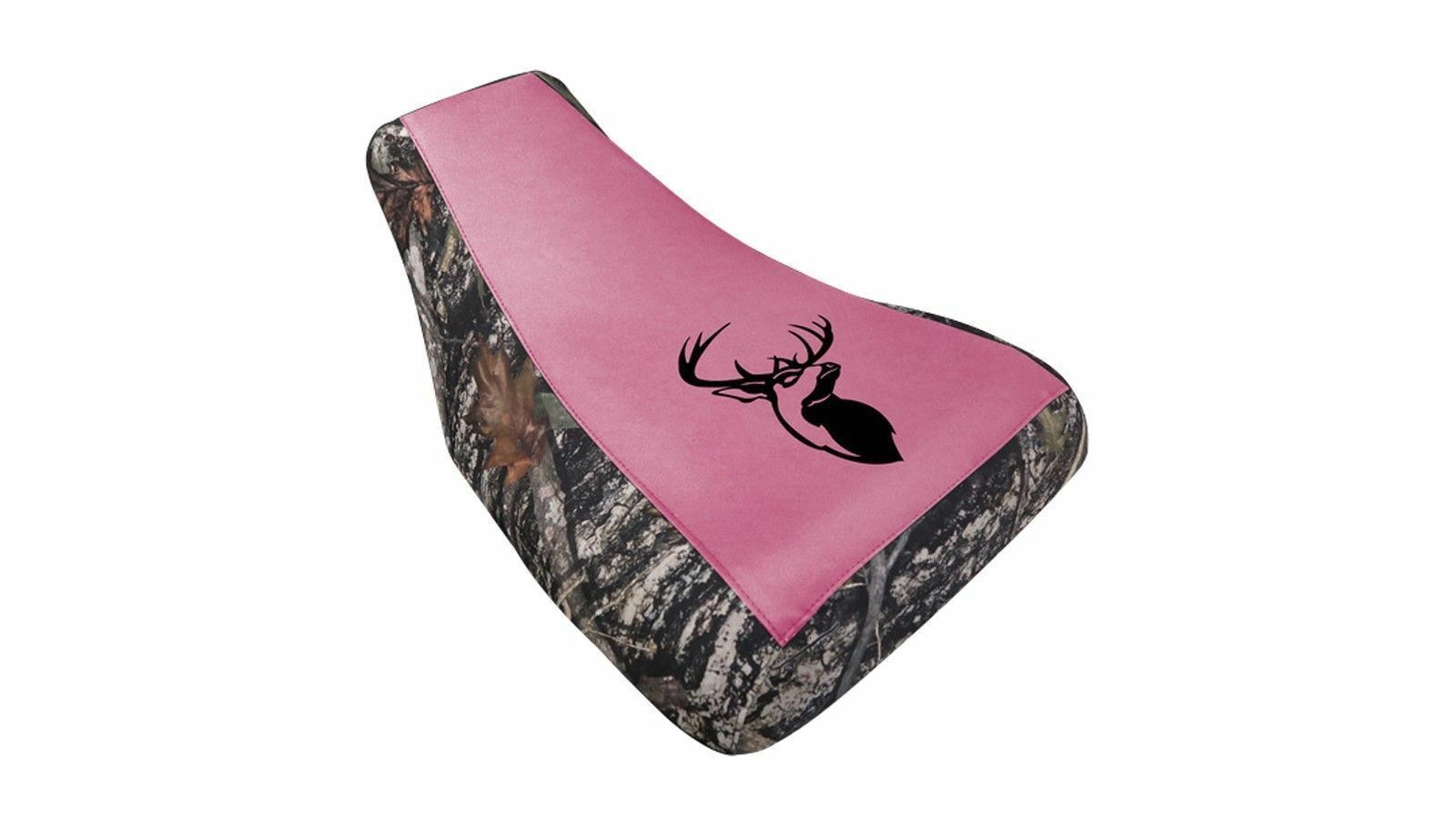 Primary image for Fits Honda Foreman TRX350 Seat Cover 1995 To 1998 With Logo Camo Side Pink Top