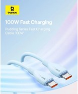 Baseus 100W USB Type C Cable for Mobile And Laptop Fast Charging Wire US... - £7.80 GBP