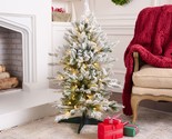 3&#39; Twinkle Snow-Tipped Slim Christmas Tree by Valerie in Clear - $193.99