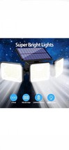 2 pack Solar Outdoor Lights LED Motion Sensor Outdoor Lights 3 Heads - £50.87 GBP
