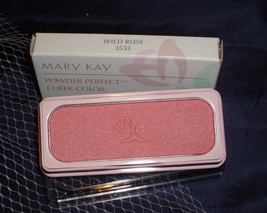 Mary Kay Powder Perfect Cheek Color Wild Rose 3533 Blush - £15.71 GBP