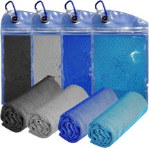 4 Pack Cooling Towels, Cool Towel, Soft Breathable Chilly Towel, Microfi... - $14.50