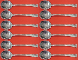 English Shell by Lunt Sterling Silver Cream Soup Spoon Set 12 pieces 6 1/4" - $1,737.73 CAD