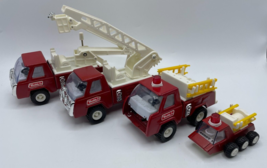 Vintage Lot Buddy L Firetrucks Rescue Trucks Emergency Vehicles Fire Tru... - $56.99