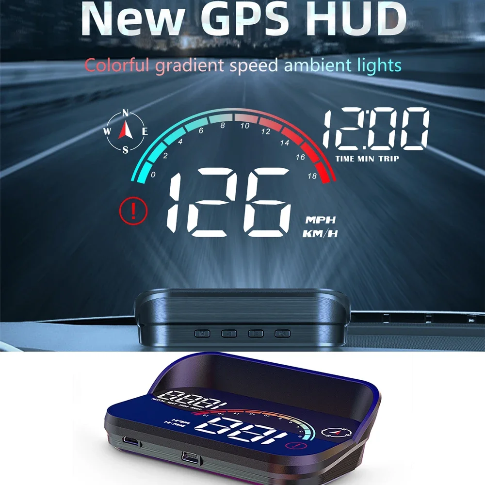 Hud Head Up Display Auto GPS Speedometer Projector Screen Dashboard Odometer - £30.30 GBP