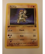 Pokemon 2000 Team Rocket Machop 59/82 First Edition Single Trading Card - £9.39 GBP