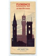 Florence Italy Monumental Visitor&#39;s Map Brochure Compliments Hotel Pensi... - £13.48 GBP