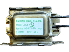 RADIONIC  CE108 Ballast 120V 4 to 9W New - £33.51 GBP