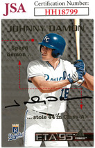 Johnny Damon signed 1995 Pinnacle ETA Baseball On Card Auto #4- JSA #HH18799 (Ka - £21.54 GBP