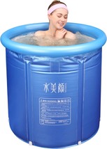 G Ganen 31.5-Inch Blue Portable Foldable Three-Layer Pvc Spa Bathtub For... - $44.94