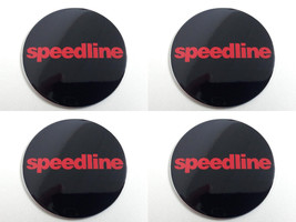 Speedline 5 - Set of 4 Metal Stickers for Wheel Center Caps Logo Badges ... - $24.90+