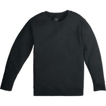 Hanes Boys Fleece Crew Sweatshirt Size X-Small 4-5 Solid Black New Fresh IQ - £7.89 GBP
