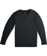 Hanes Boys Fleece Crew Sweatshirt Size X-Small 4-5 Solid Black New Fresh IQ - £7.70 GBP