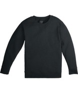 Hanes Boys Fleece Crew Sweatshirt Size X-Small 4-5 Solid Black New Fresh IQ - $203.18 MXN