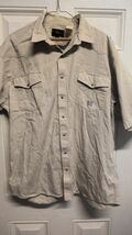 Roper Western Shirt Mens Large Beige Pearl Snap Cowboy Rodeo Rancher Cou... - $21.77
