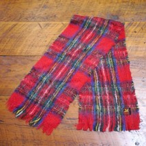 Vtg Edinburgh Woollen Mill Scottish Mohair Wool Blend Tartan Plaid Winter Scarf - £23.18 GBP