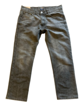 FUSAI Jeans Mens 34x30 Faded Black Gray Distress Y2K Skater Vintage Low ... - £30.06 GBP