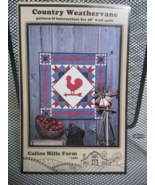 VINTAGE CALICO HILLS FARM COUNTRY WEATHERVANE 36&quot; WALL QUILT PATTERN 1982 - $4.95