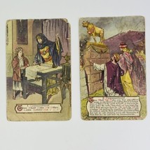 Antique 1908 Postcards Bible Ten Commandments 1 &amp; 2 The Rose Company TR Co Set 2 - £6.16 GBP