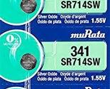 Murata 341 Battery SR714SW 1.55V Silver Oxide Watch Button Cell (10 Batt... - £4.58 GBP+