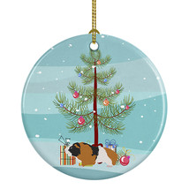 Rex Guinea Pig Merry Christmas Ceramic Ornament Christmas Tree Hanging Decoratio - $34.70