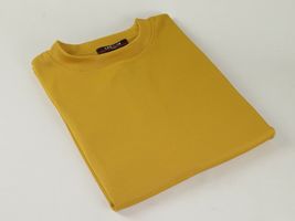 Mens Dressy T-Shirt  Log-In Uomo Soft Crew Neck Corded Short Sleeves 218 Gold image 7