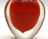 Vtg Murano Glass Apple Shaped Red Perfume Bottle Paperweight No Stopper ... - $34.99