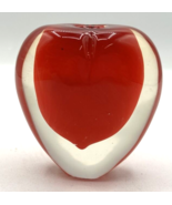 Vtg Murano Glass Apple Shaped Red Perfume Bottle Paperweight No Stopper ... - £27.81 GBP
