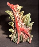 Vintage HULL Giraffe &amp; Palm Planter #115 Ceramic Vase - $40.74 CAD