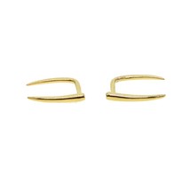 2021 wholesale 925 sterling silver bar earring ear wire gold color polished simp - £8.21 GBP