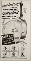 1955 Print Ad Mirro Aluminum Warp-Proof Fry Pans Manitowoc,Wisconsin - £9.18 GBP