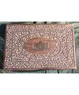 Old Vintage Hand Carved Wood Wooden Lap Desk Stationery Box Taj Mahal India - $1,225.19 MXN
