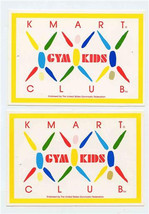 2 K Mart Gym Kids Club Postcard / Clothing Tags - $15.84