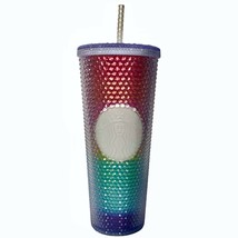 New Starbucks 2020 Rainbow Pride Studded Bling 24 Ounce Tumbler Cup Glass - $49.50