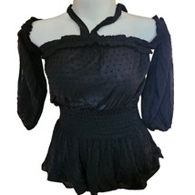 Black Off the Shoulder Romper Size Small - £27.19 GBP