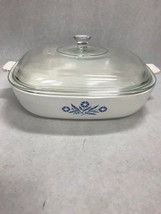 Corrning ware Blue flower casserole lid Vintage P 10 B large 10 by 2 inch lid - £21.01 GBP