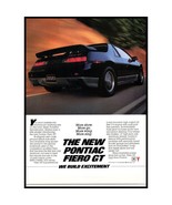 1985 Pontiac Fiero GT 2 Seat Coupe Vintage Print Ad Taillights Spoiler W... - £8.30 GBP