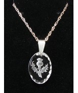 Givré Thistle Ovale Boucles D&#39;Oreilles Et Petit Ensemble Pendentif - £41.06 GBP