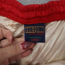 Hilton Pants Mens L Red Ankle Zip Drawstring Elastic Waist Active Sweatp... - £23.34 GBP