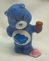 Vintage 1983 The Care Bears Grumpy Bear Pvc Toy Figure Agc Teddy Cake Topper - £12.90 GBP